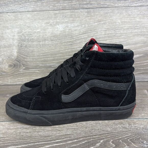 Vans Sk-8 Hi Black Suede Women’s Sz 7.5 High-Top Lace Up Skateboard Sneakers - Picture 3 of 10